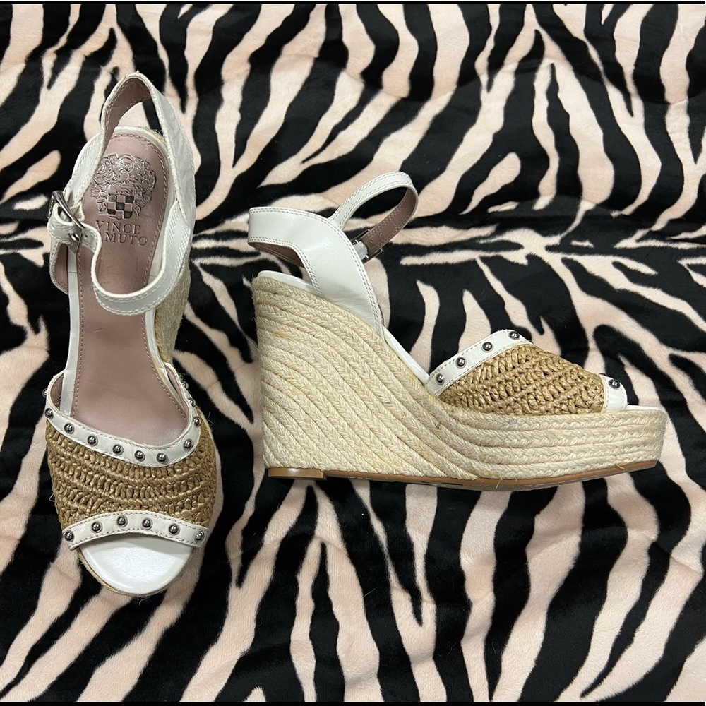 Vince Camuto "VC-Halen" - 5" Wedges Leather/Man-Made Materials Size 9B (NWT) Y2K
